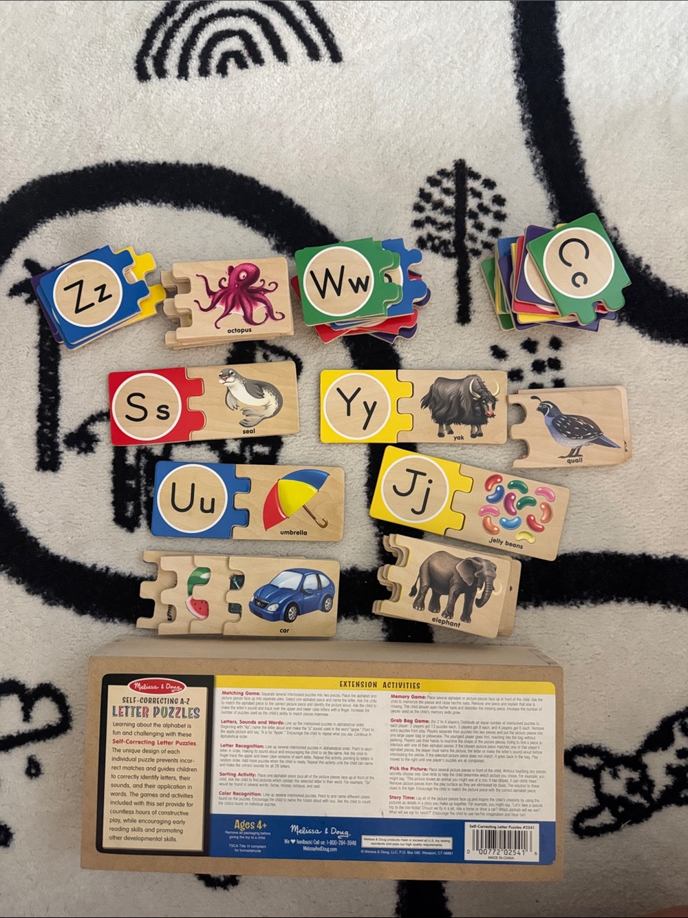 Melissa & Doug Wooden Alphabet Matching Puzzles